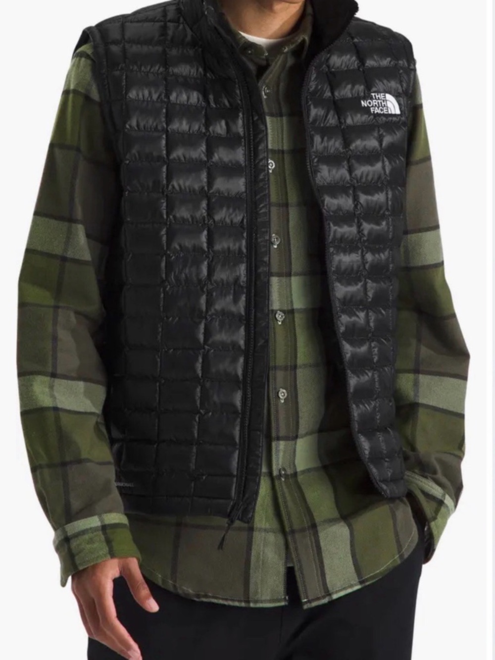 The North Face Black Quilted Packable Vest for Men